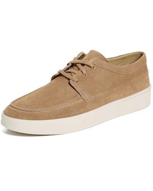 Vince Paolo Suede Boat Shoes - White