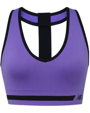New Balance Seamless Wirefree V-neck - Purple