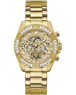 Guess Gold Tone Bracelet Champagne Dial Gold Tone - Metallic