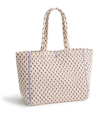 Vera Bradley Premium Cotton Hathaway Tote Bag - Pink