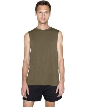 American Apparel Mix Modal Sleeveless Muscle Tank - Green