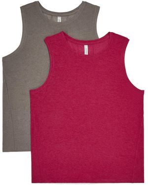 Jockey 2 Pack Breathe Workout Tank Tops - Red