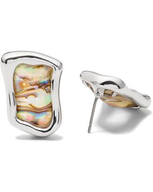 Kate Spade Interlock Studs Earring Abalone/ Brass - Metallic