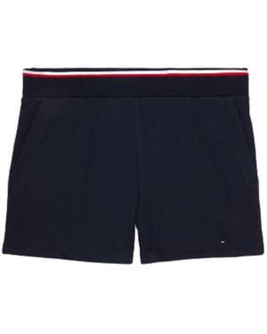 Tommy Hilfiger Adaptive High Waisted Shorts With Pull Up Loops - Blue