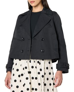 The Drop Mara Cropped Trench Trenchcoats - Schwarz