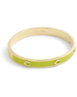 COACH Signature C Enamel Bangle Bracelet - Yellow