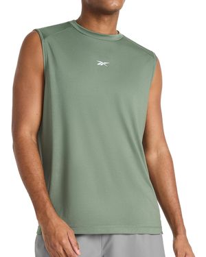 Reebok 's Warm-up Solid Muscle Performance Crewneck Tank Top - Green