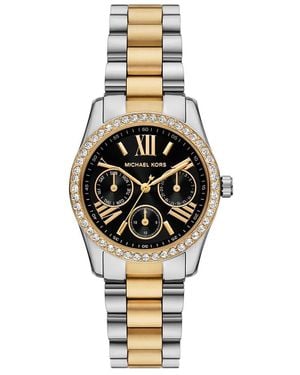 Michael Kors Lexington Lux Multifunction Two-tone Stainless Steel Bracelet Watch - Metallic