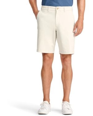 Izod Saltwater 9.5" Flat Front Chino Short - Natural