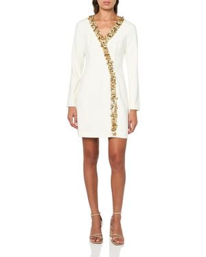 Trina Turk Embellished Blazer Dress - White