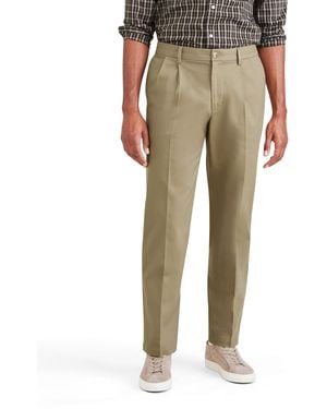 Dockers ® Men's Signature Khaki Classic Fit Iron Free With Stain Defender® - Pleated (regular And Big & Tall), New British Khaki, - Natural
