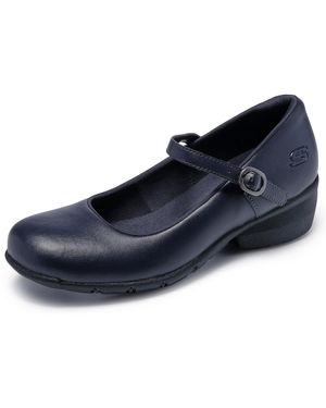 Skechers Mary Jane Elsit Slip Resistant Health Care Professional Shoe - Blue