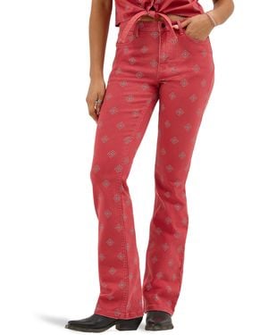 Wrangler High Rise Bold Boot Jean - Red