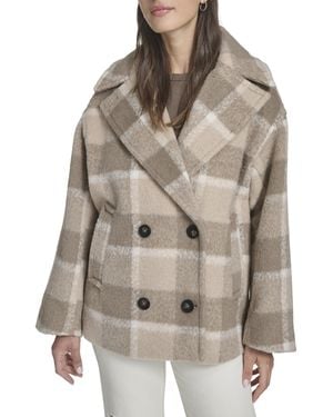 Levi's Wool Blend Peacoat With Removable Sherpa Collar - Brown