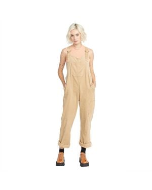 Volcom Stone Street Overall Khaki X-small - Natural