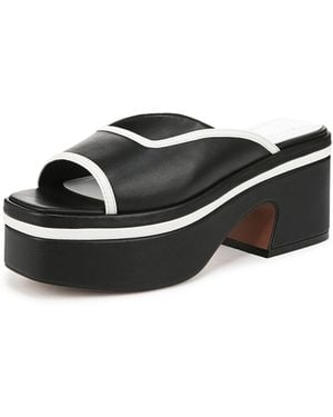 Franco Sarto Fernanda Heeled Sandal Black Leather 7 M