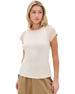 Vince Raglan Color Block Tee - White