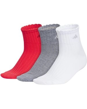 adidas Sport Fashion 3-pack Quarter - Red