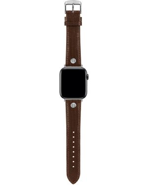 Ted Baker Brown Lizard Eco-leather Strap For Apple Watch® - Black