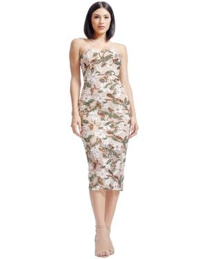 Dress the Population Shailene Sequin Jasmine Flower - White
