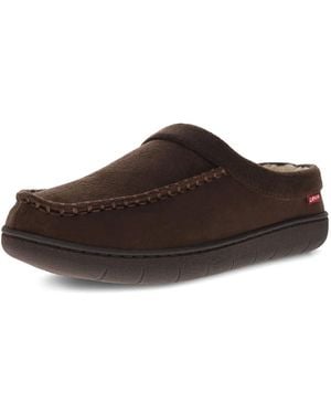 Levi's S Victor Microsuede Clog House Shoe Slippers - Brown