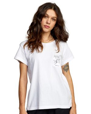 RVCA Red Stitch Short Sleeve Graphic Tee Shirt - White