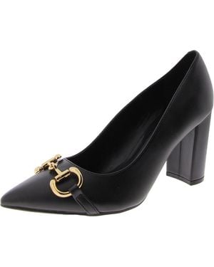 Marc Fisher Gruff Faux Leather Pointed Toe Pumps - Black