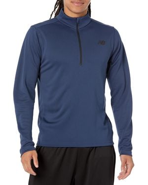 New Balance Tenacity Knit Training Quarter Zip - Blue