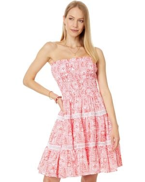 Lilly Pulitzer Kelvina Strapless Smocked - Pink