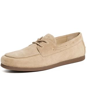Vince Marin Suede Boat Shoes - Natural