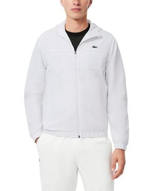 Lacoste Sport Water-repellent Sport Track Jacket - White