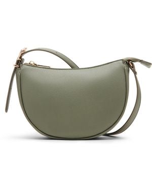 Anne Klein Sculpted Buckle Half Moon Crossbody - Green