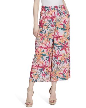 Jessica Simpson Rosalie Wide Leg Pull On Crop Pant With Slant Pockets Standard - Red
