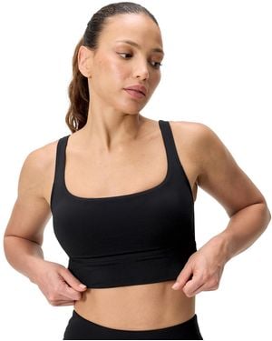 Speedo Swimsuit Bikini Top Essentials With Removable Cups Soft Fabric - Black