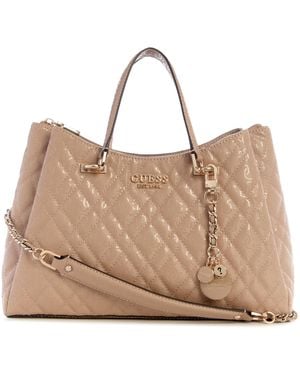 Guess Isemay Girlfriend Shoulder Satchel - Natural
