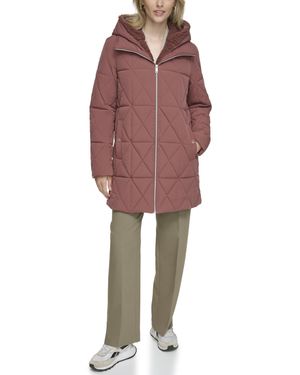 Andrew Marc Water Resistant Insulated Puffer Jacket - Red