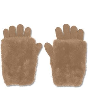 Steve Madden Faux Fur Glove - Natural