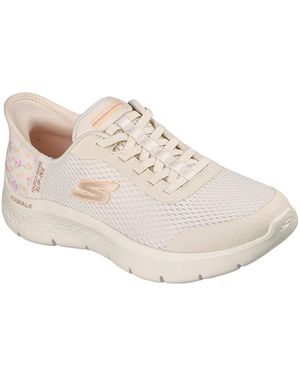 Skechers Go Walk Flex Lily Rose Hands Free Slip-ins Sneaker - Natural