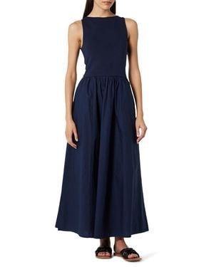 The Drop Dia Mixed Fabric Midi Tank Dress Kleider - Blau