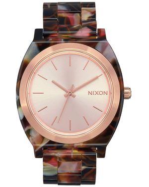 Nixon Rose Gold/pink Tortoise Acetate Analog