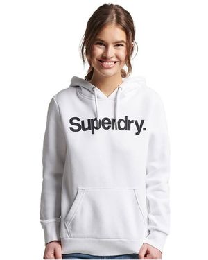 Superdry S Core Logo Hoodie - White