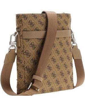 Guess Schoudertas Berlin Crossbody Flat Beige/brown Lichtbruin - Naturel