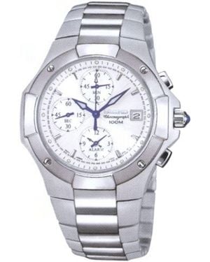 Seiko Orologio da uomo SNA339 Coutura Alarm Cronografo - Grigio