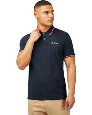 Ben Sherman Polo da uomo in piqué - Blu