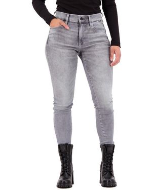 G-Star 3301 Skinny Ankle Jeans Voor - Grijs