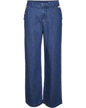 Vero Moda Vmmargot HR Wide But Color LCS Larghi - Blu