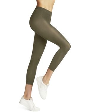 FALKE Pure Matt 50 Den Capri W Le Semi-opaque Plain 1 Pair Leggings - Green