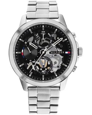 Tommy Hilfiger Analogue Multifunction Quartz Watch For Men With Silver Stainless Steel Bracelet - 1710477 - Metallic
