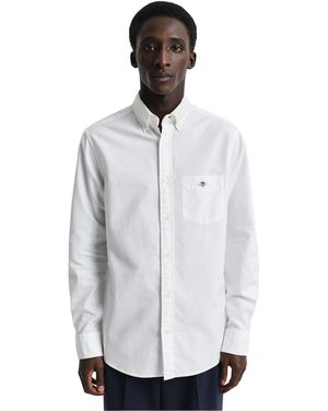 GANT Archive Shield Oxford Shirt In White