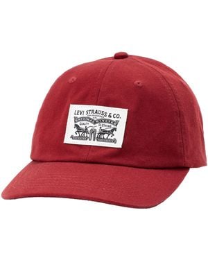 Levi's Relaxed Dad Heritage Cap Gorra Bebe - Rojo